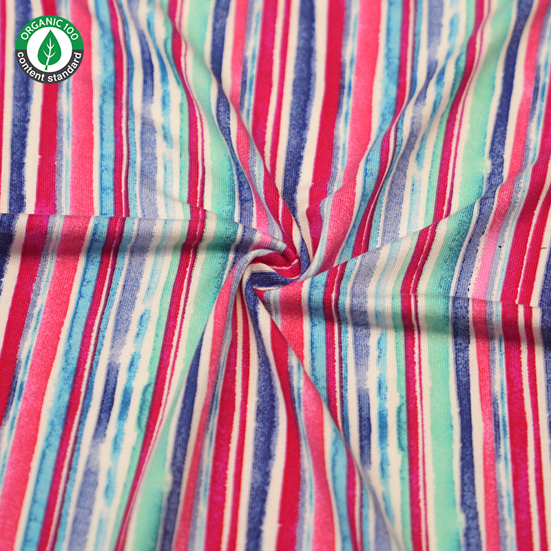 Orgaaninen bambu/spandex -painettu Jersey -kangas